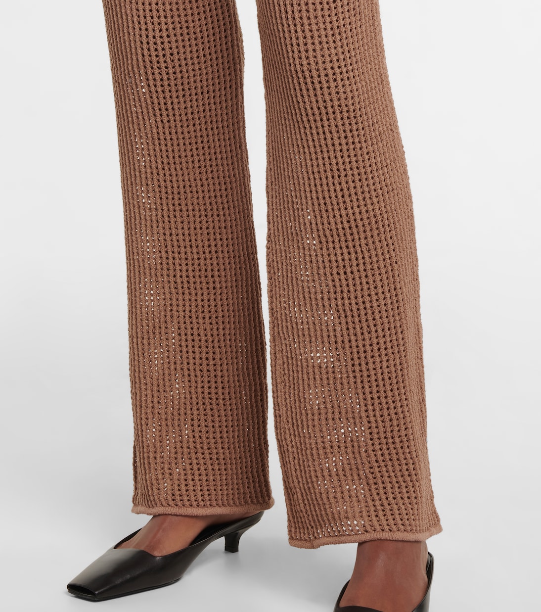 Pantalon évasé Kaela en crochet | Nanushka