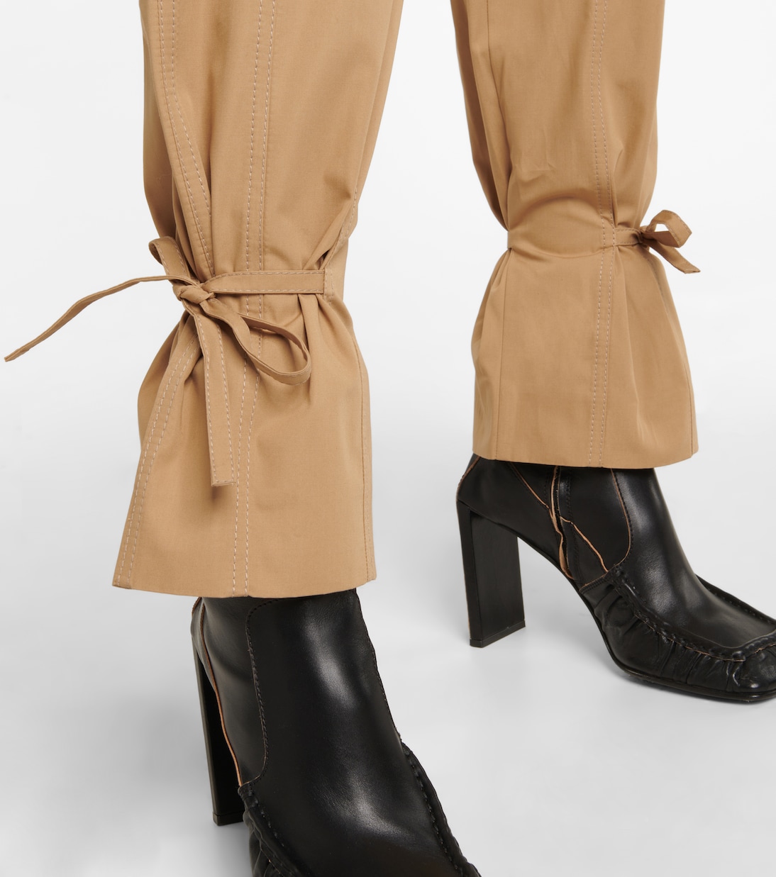 High-rise tapered cotton pants | Acne Studios