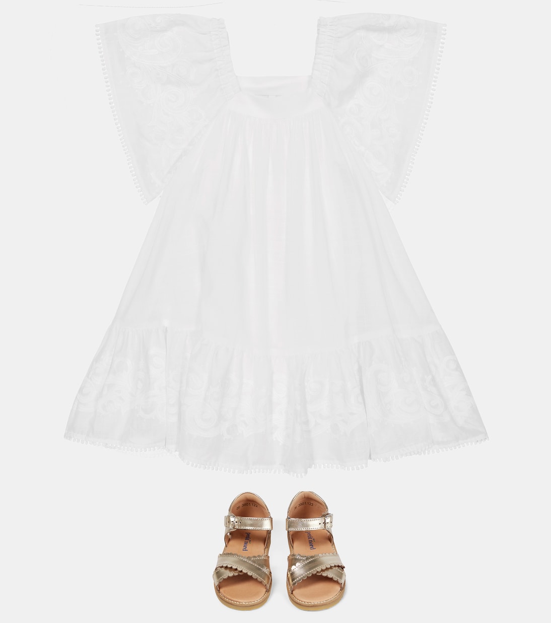 Robe Anneke brodée en coton | Zimmermann Kids