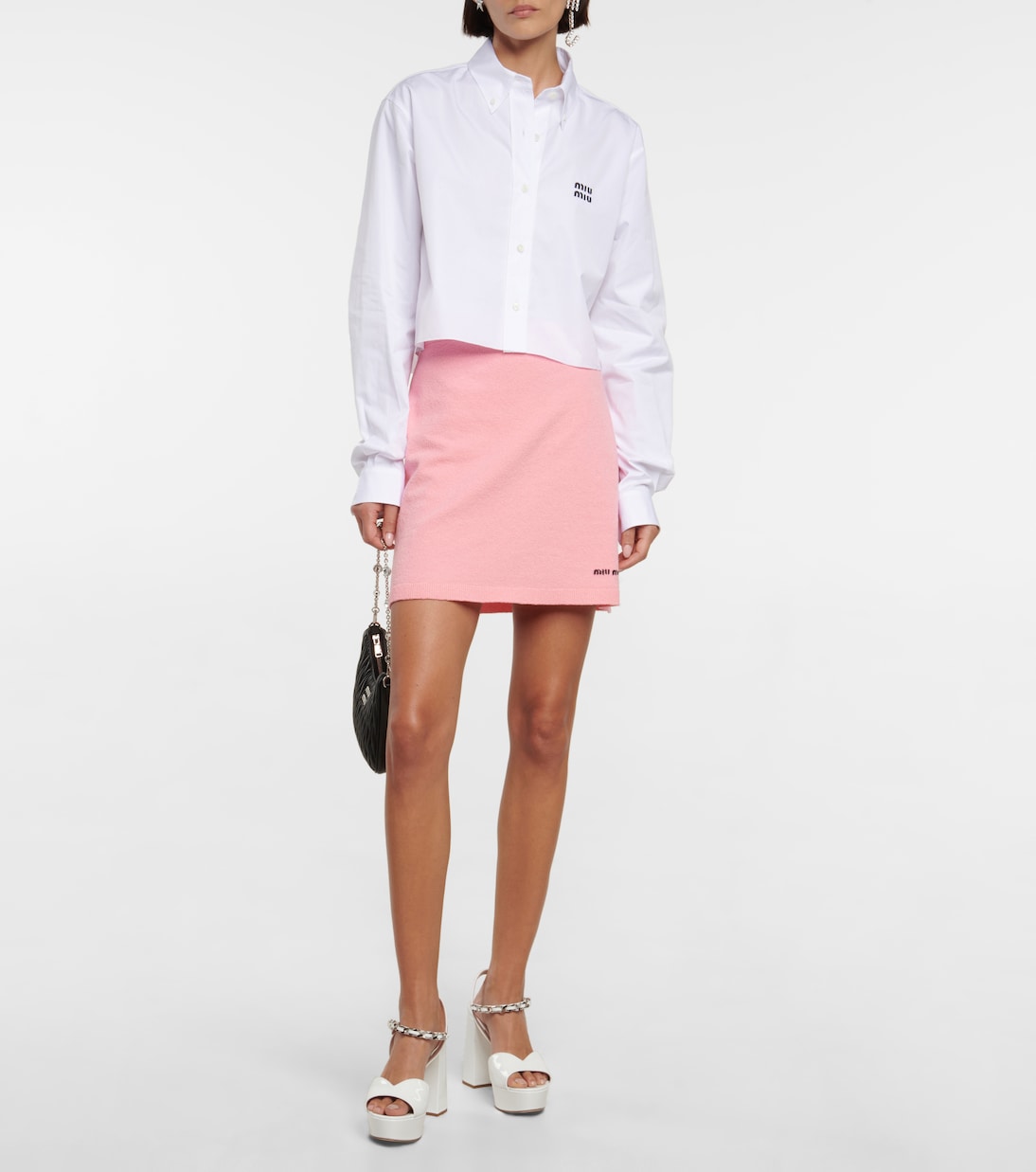 Patent leather platform sandals | Miu Miu