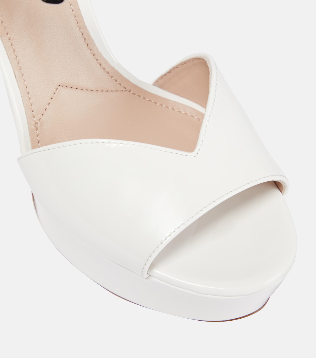 Patent leather platform sandals | Miu Miu