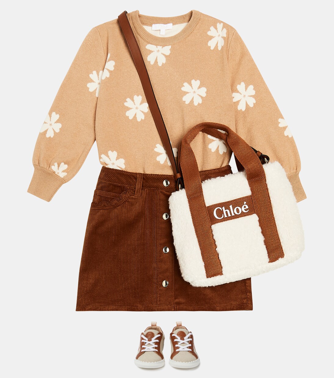 Corduroy skirt | Chloé Kids