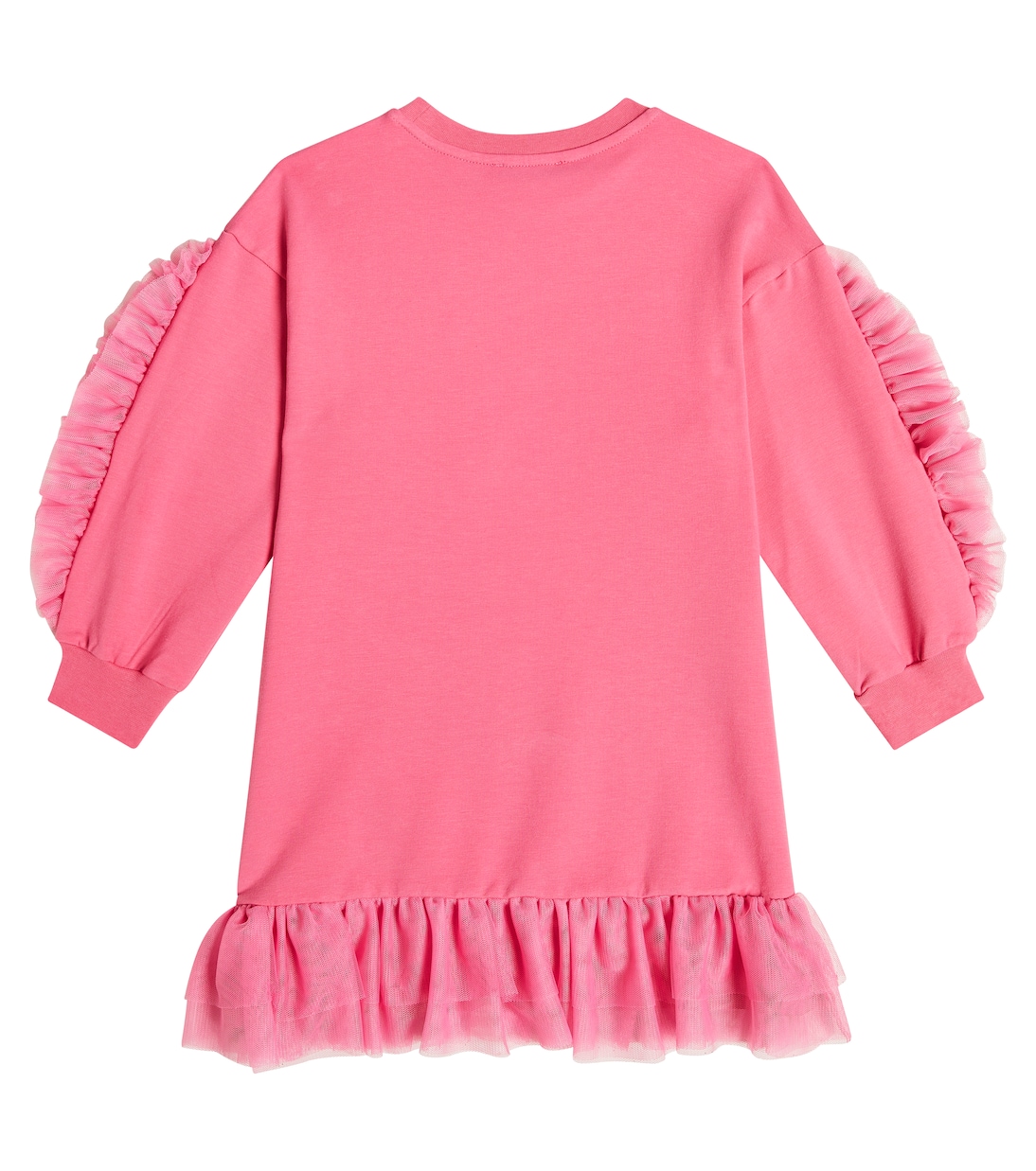 Frill-trimmed sweatshirt dress | Monnalisa