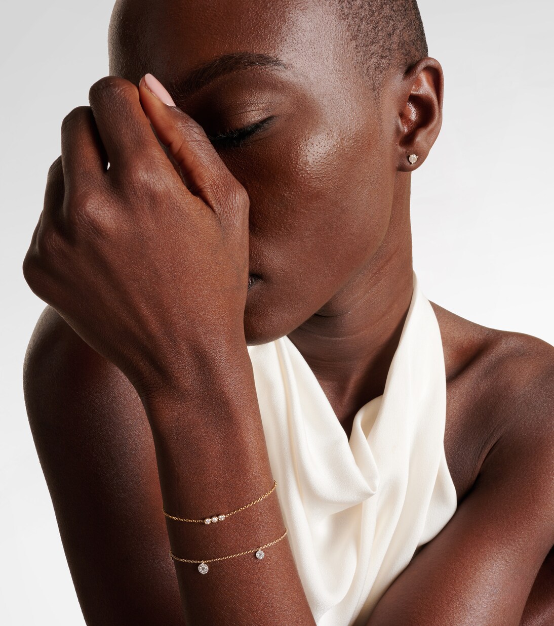 Bracciale in oro 10kt con diamanti | Stone and Strand