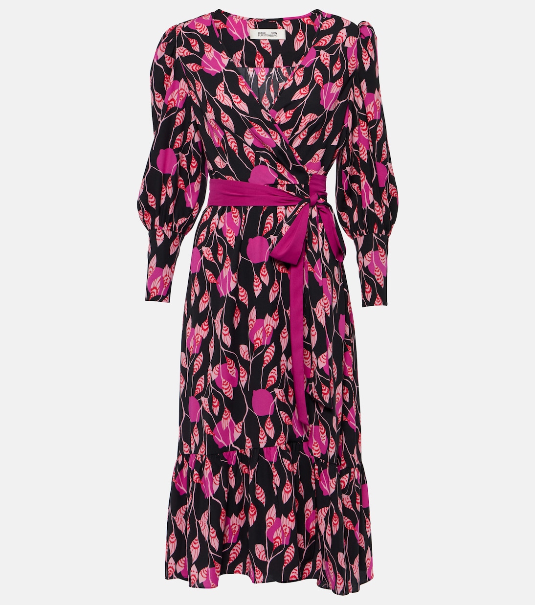 Blade printed crêpe wrap dress | Diane von Furstenberg