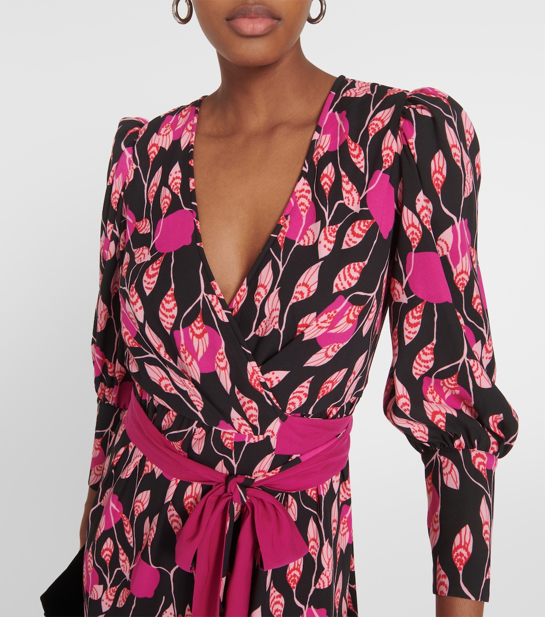 Blade printed crêpe wrap dress | Diane von Furstenberg