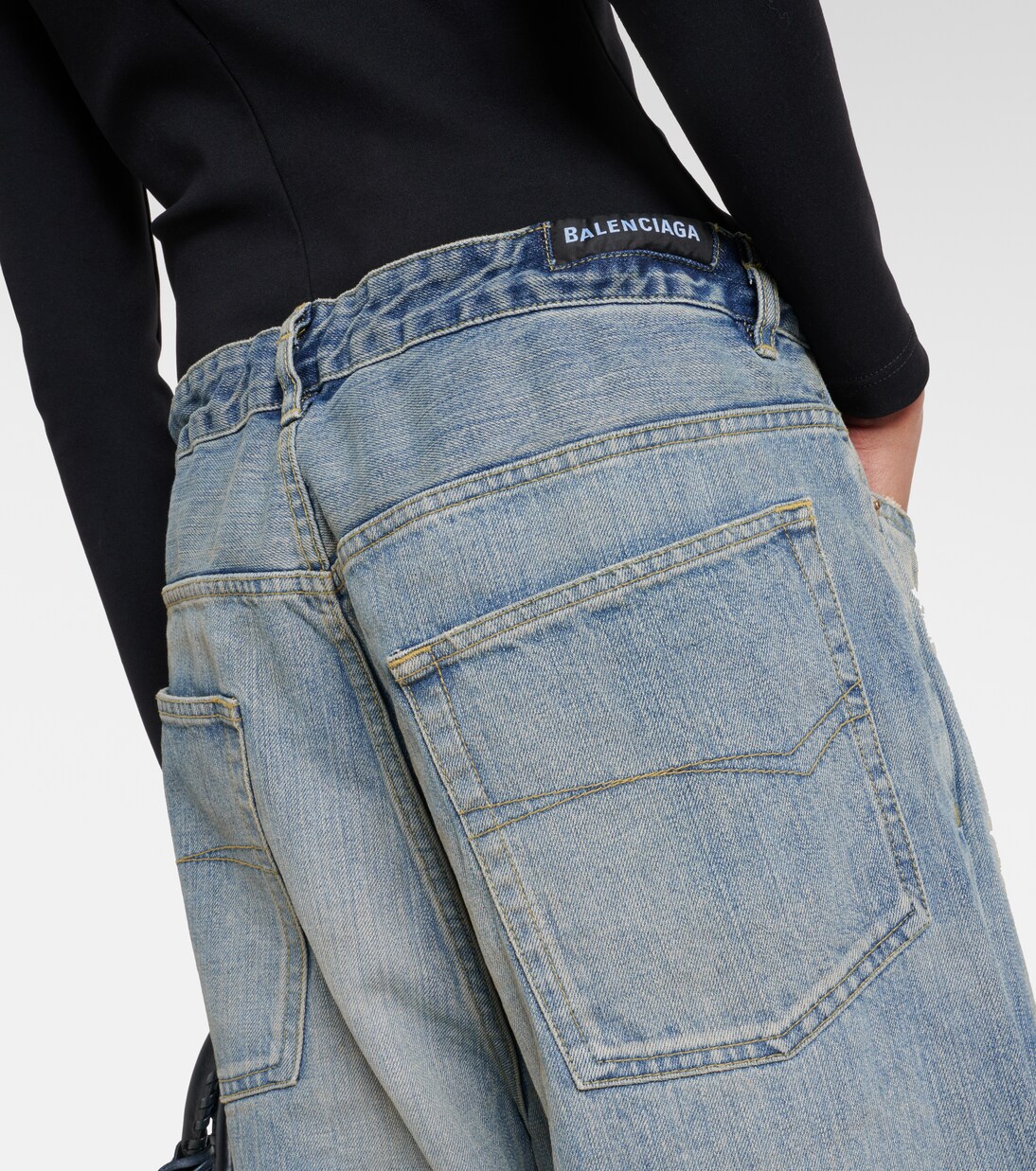 Jeans anchos de tiro medio | Balenciaga