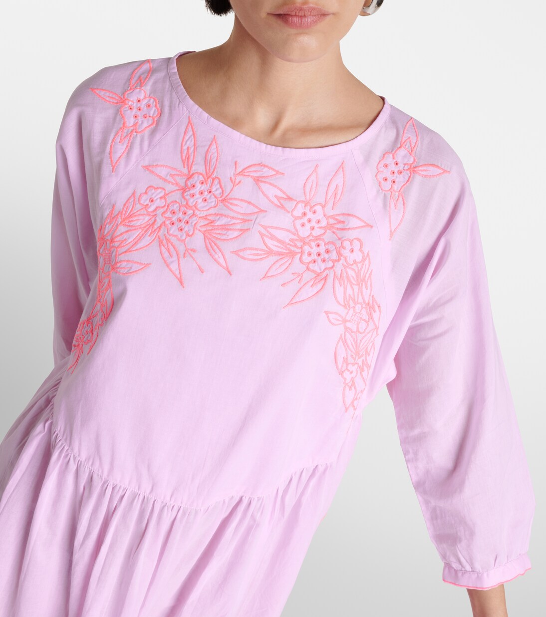 Robe brodée en coton | Juliet Dunn