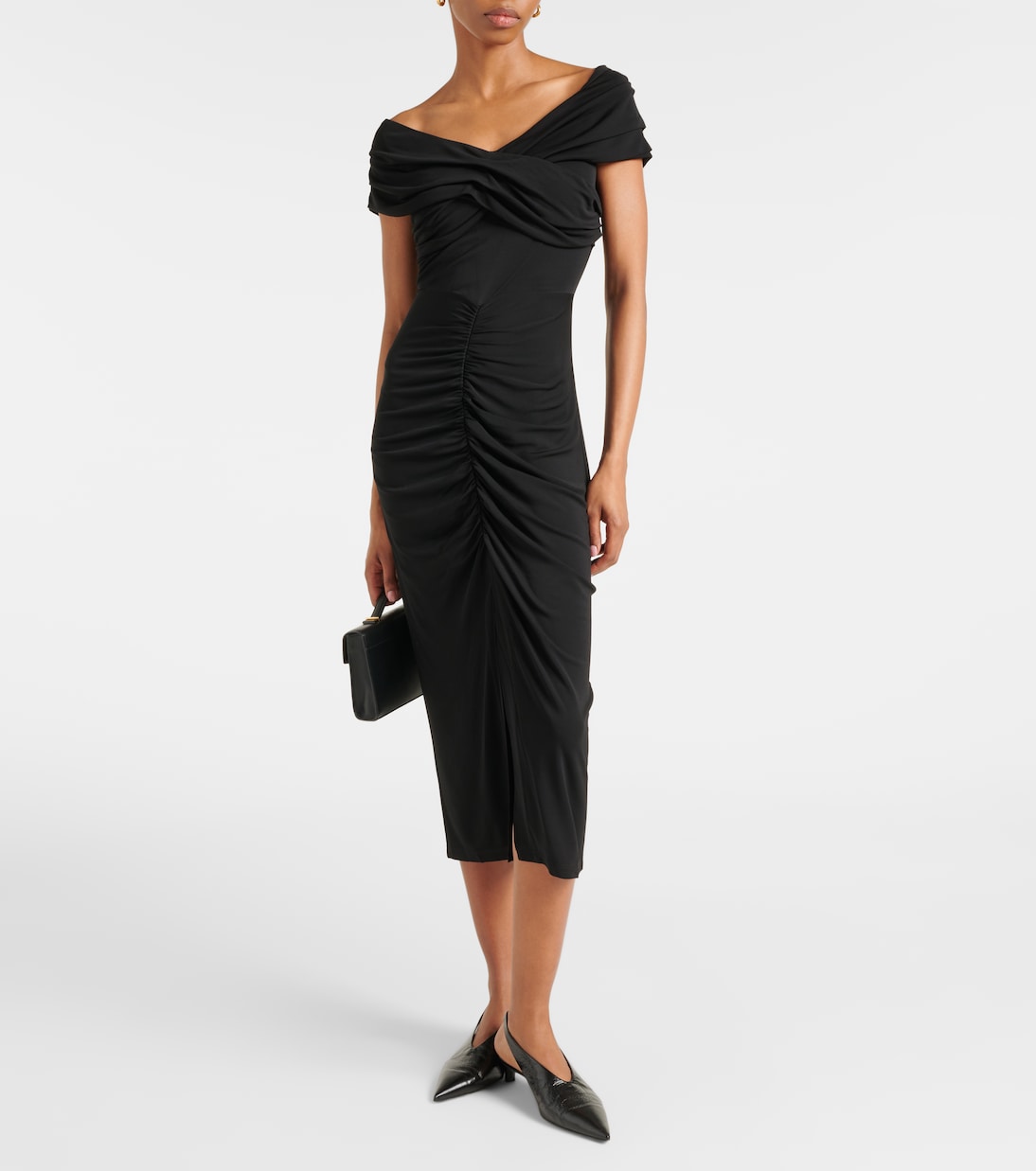 Stephen ruched jersey midi dress | Diane von Furstenberg