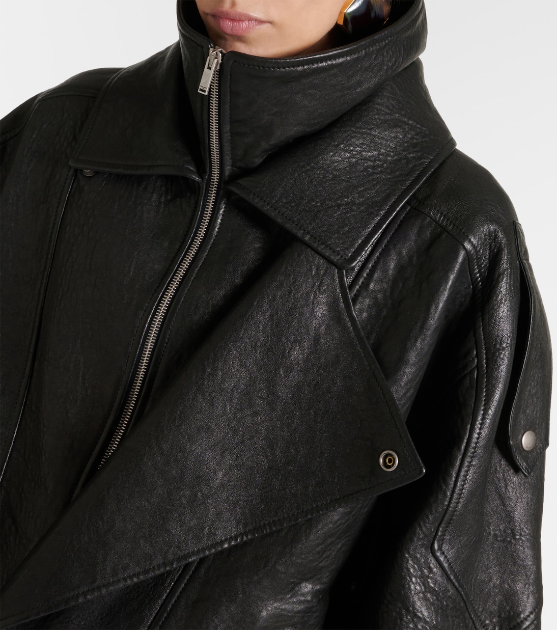 Oversized leather blouson | Saint Laurent
