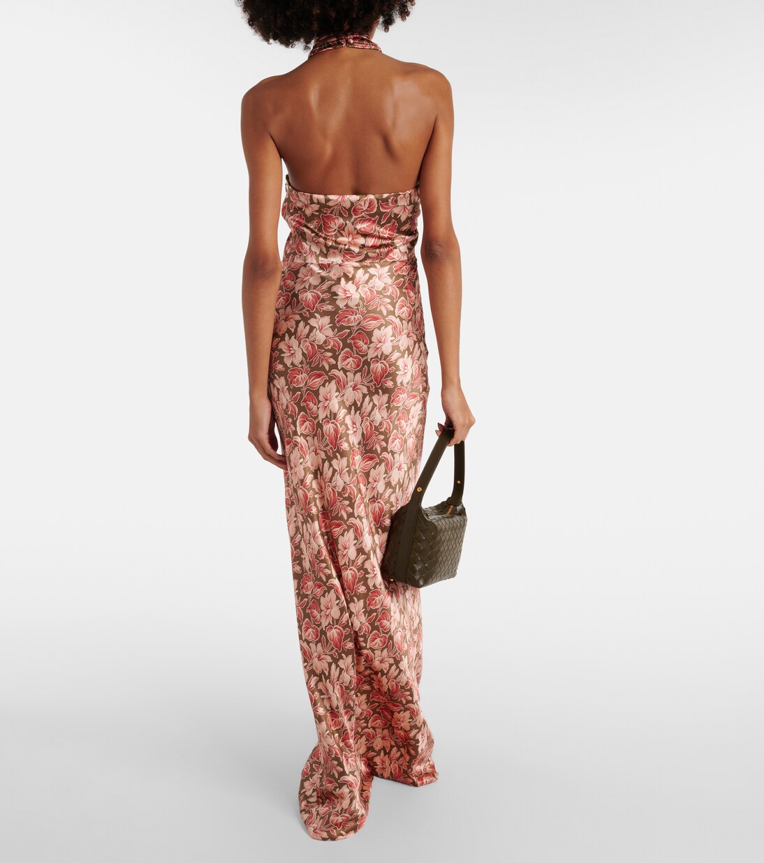 Robe longue imprimée en soie mélangée | Veronica Beard