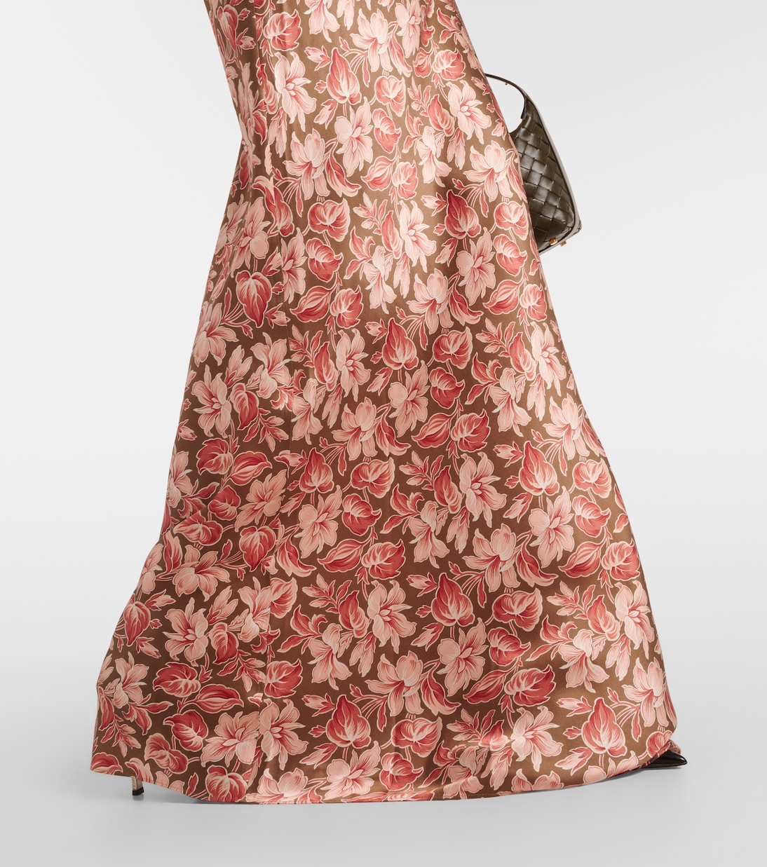 Robe longue imprimée en soie mélangée | Veronica Beard