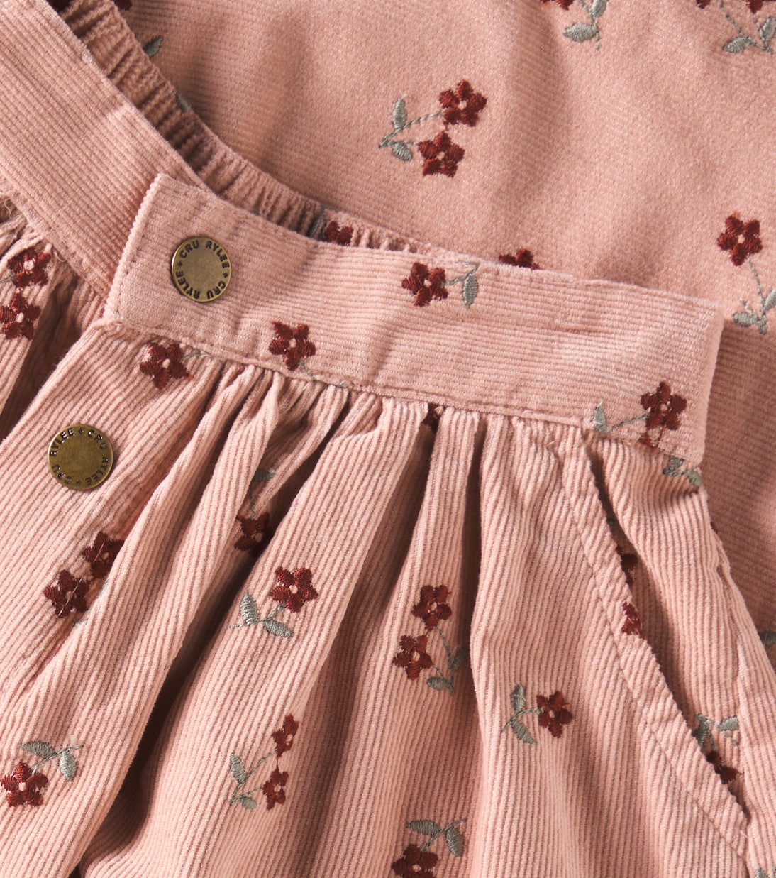 Gonna Blossom in cotone con ricamo | Rylee + Cru