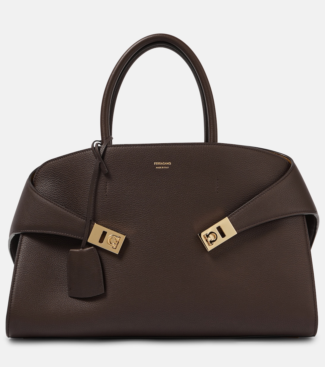 Hug Medium leather tote bag | Ferragamo