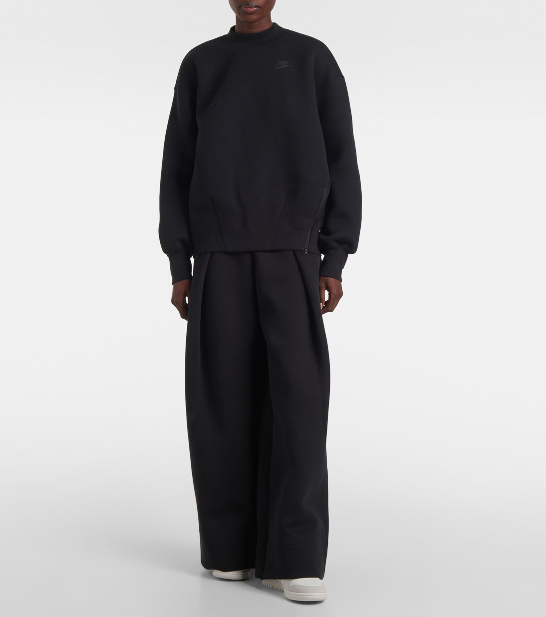 Pleated cotton-blend fleece sweatpants | Nike