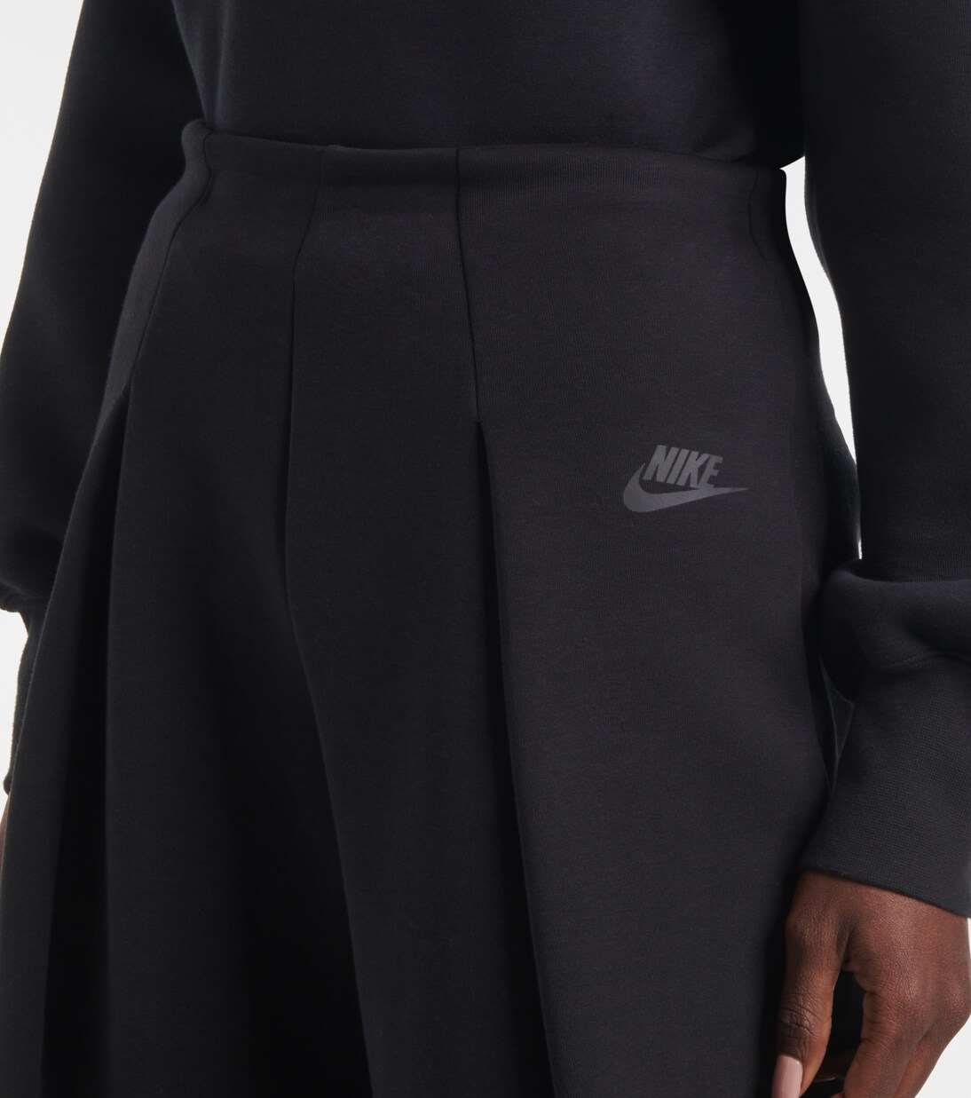 Pleated cotton-blend fleece sweatpants | Nike