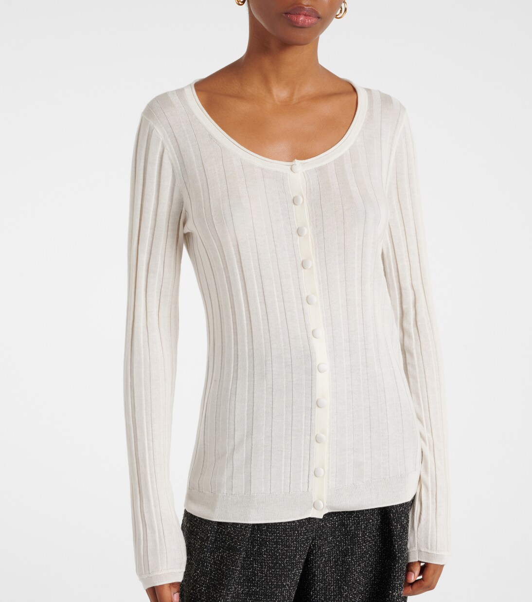 White Label Cardigan Hattie aus Rippstrick | Proenza Schouler