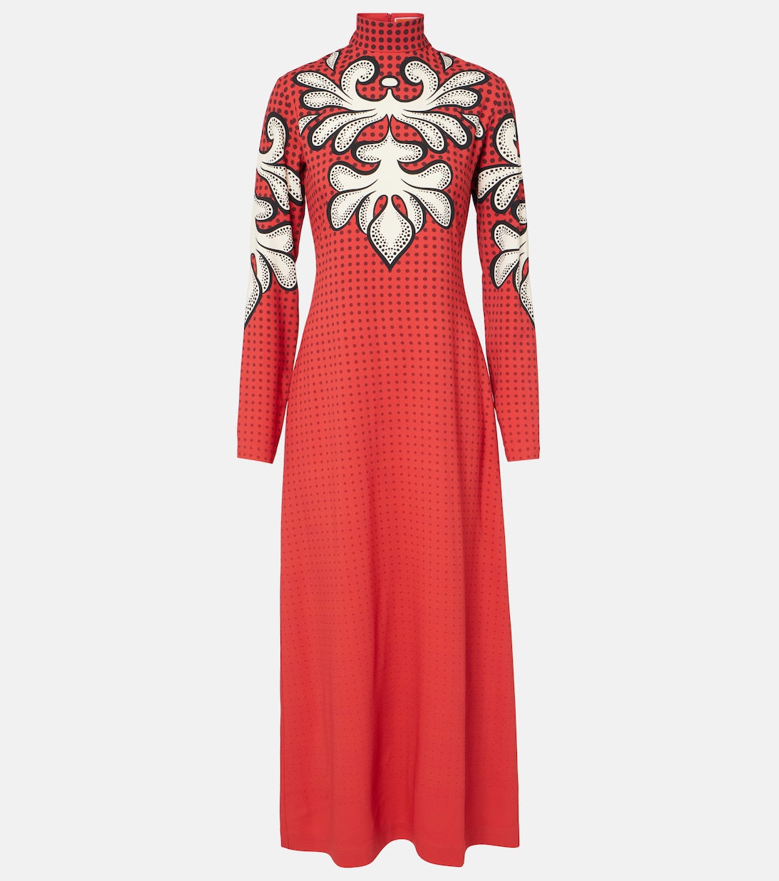 Bedrucktes Midikleid Halle aus Satin | La DoubleJ