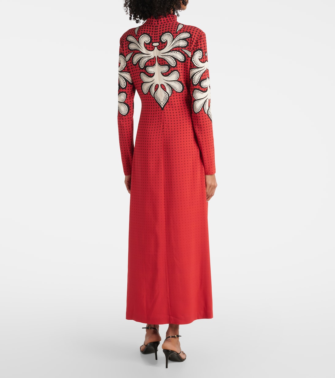 Bedrucktes Midikleid Halle aus Satin | La DoubleJ