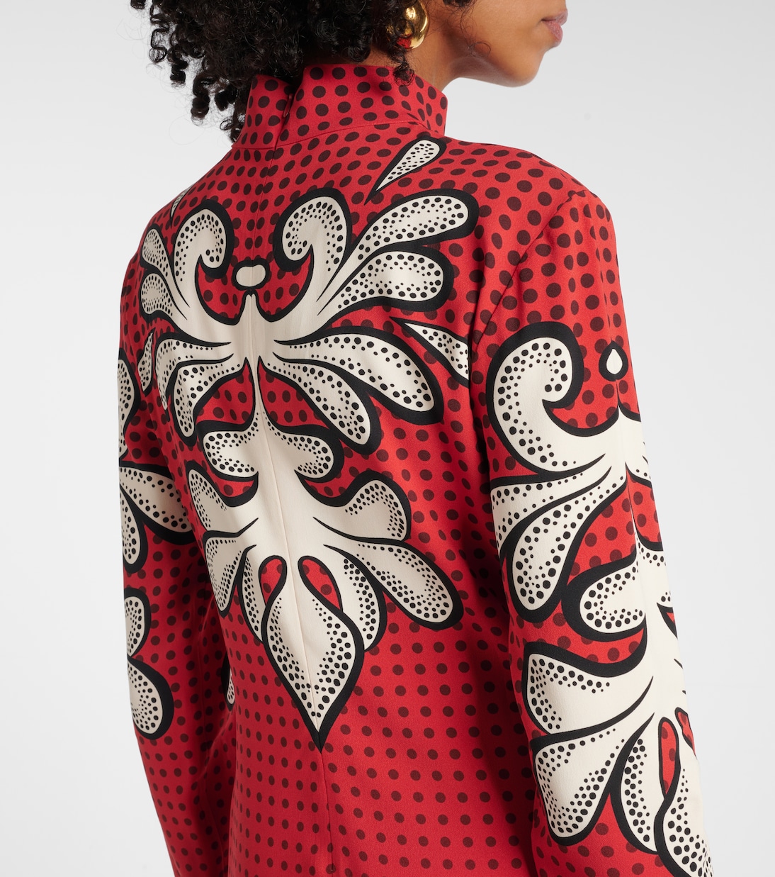 Bedrucktes Midikleid Halle aus Satin | La DoubleJ