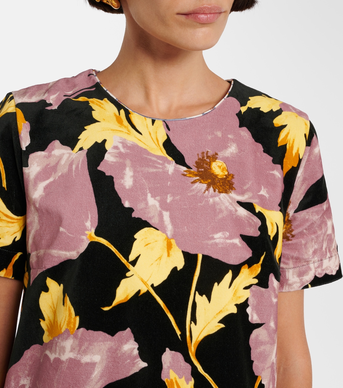 Bedrucktes Minikleid Mini Swing aus Baumwolle | La DoubleJ