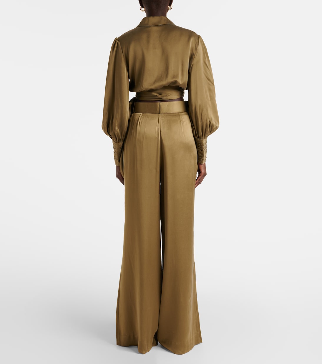 Pantalones anchos Tuck de seda | Zimmermann