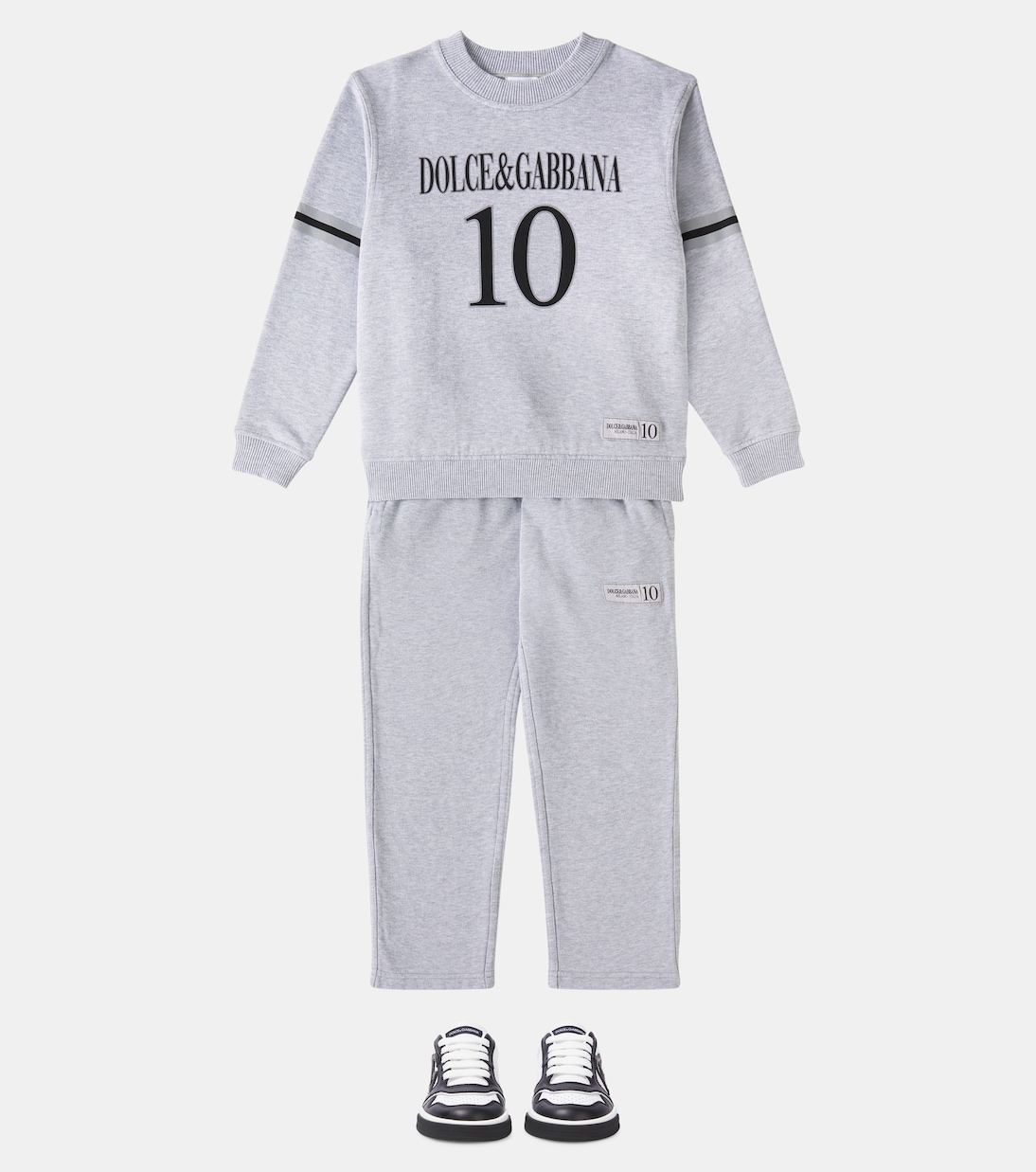 Printed cotton jersey sweatshirt | Dolce&Gabbana Kids
