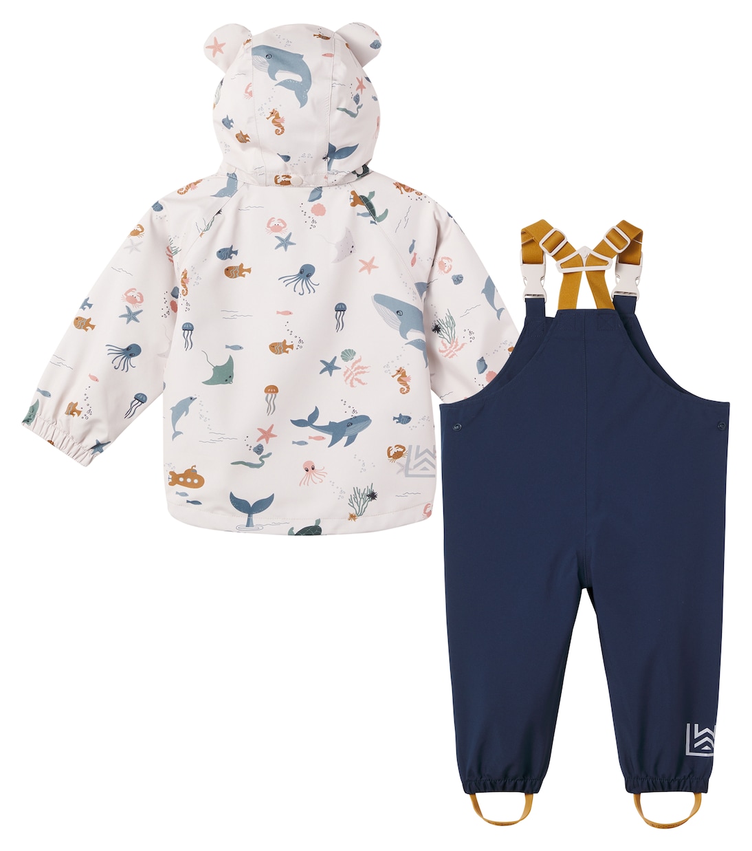 Baby Manu raincoat and overalls set | Liewood