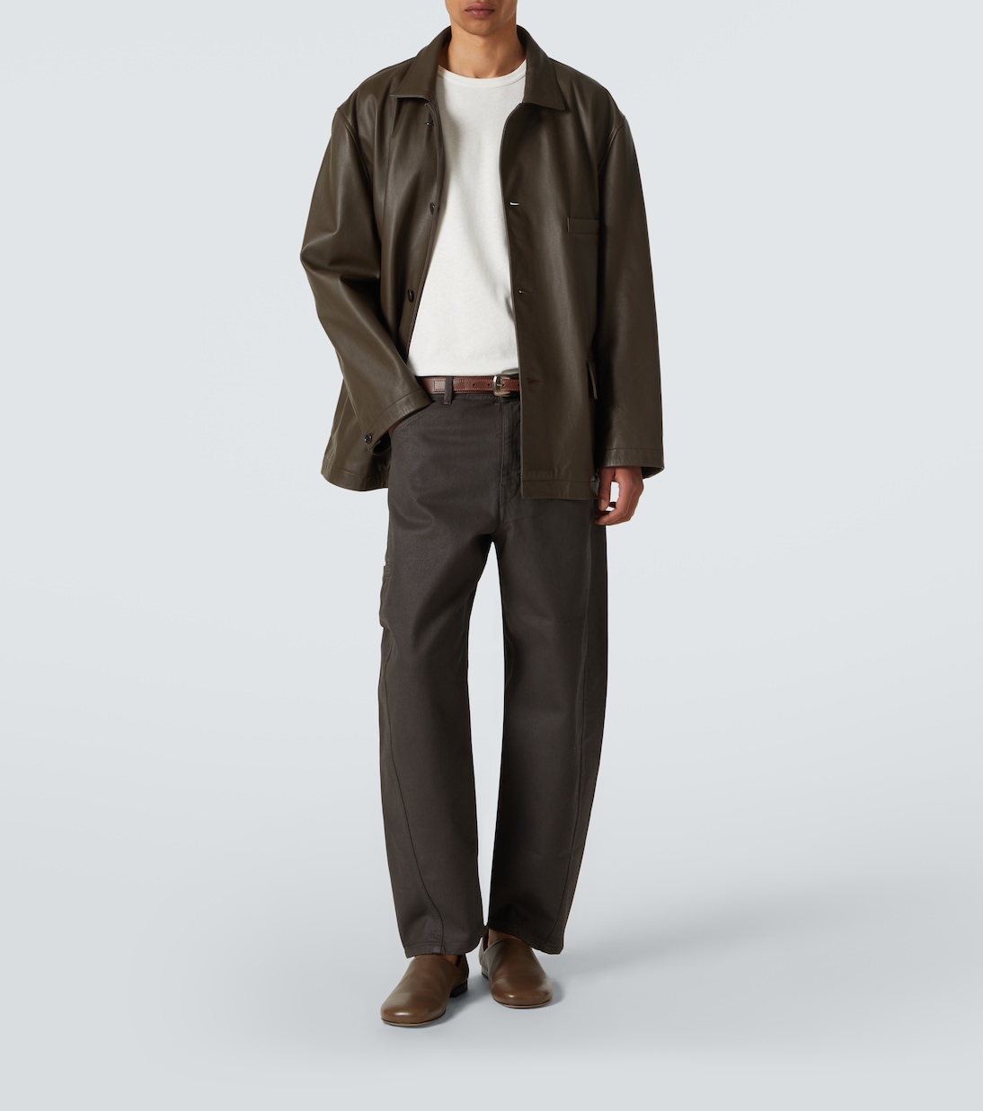 Boxy cotton and linen T-shirt | Lemaire