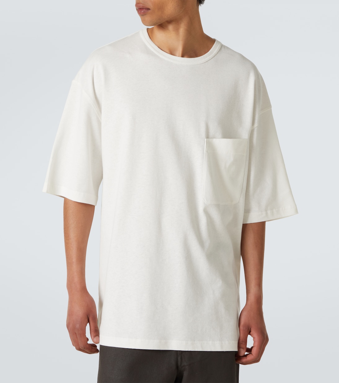 Boxy cotton and linen T-shirt | Lemaire