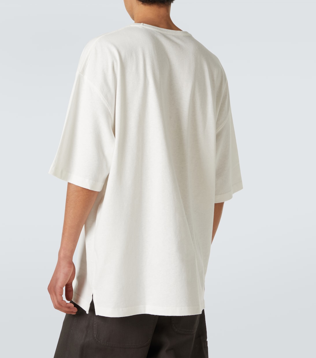 Boxy cotton and linen T-shirt | Lemaire