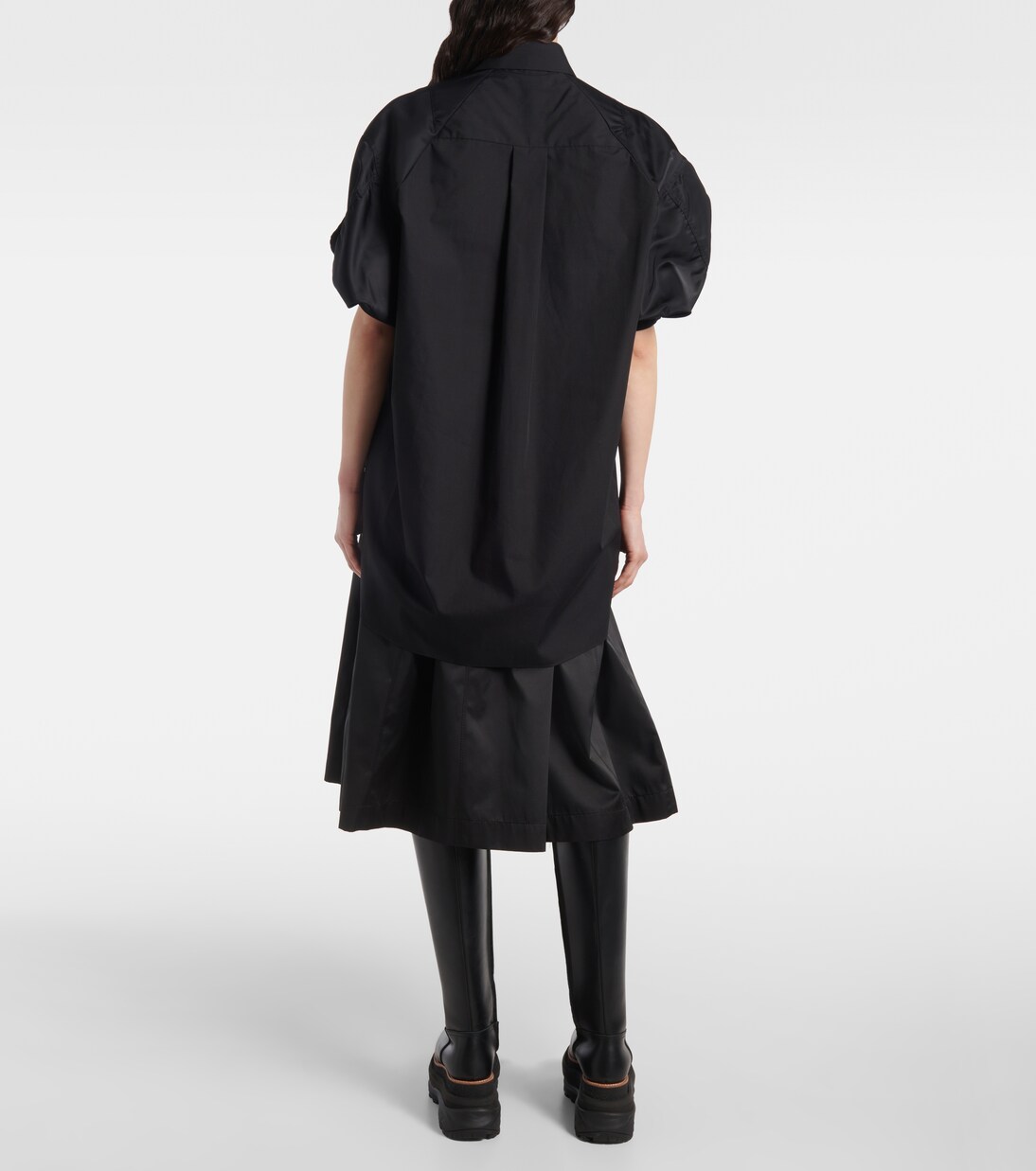 Poplin and technical twill shirt dress | Sacai