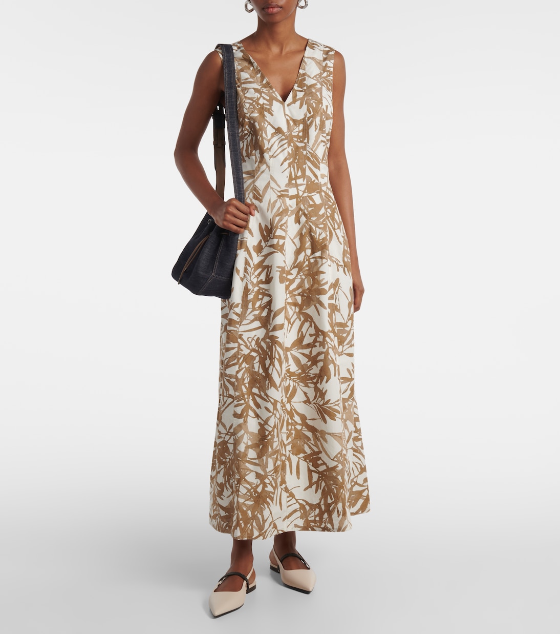 Pointy leather slingback pumps | Brunello Cucinelli