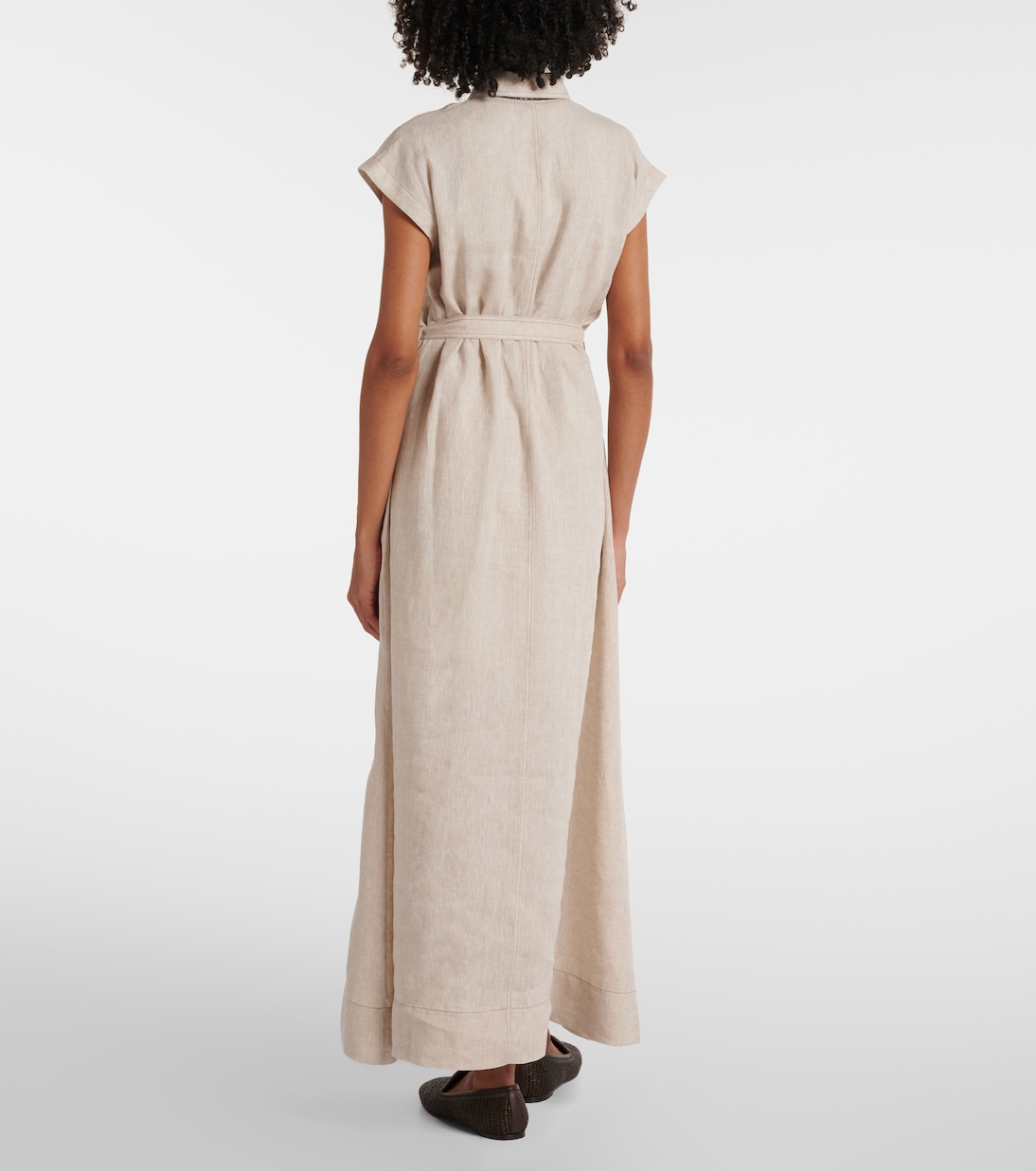 Maxikleid aus Leinen | Brunello Cucinelli