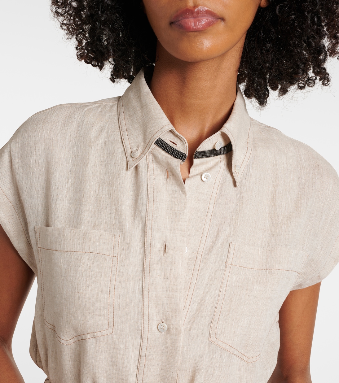 Maxikleid aus Leinen | Brunello Cucinelli