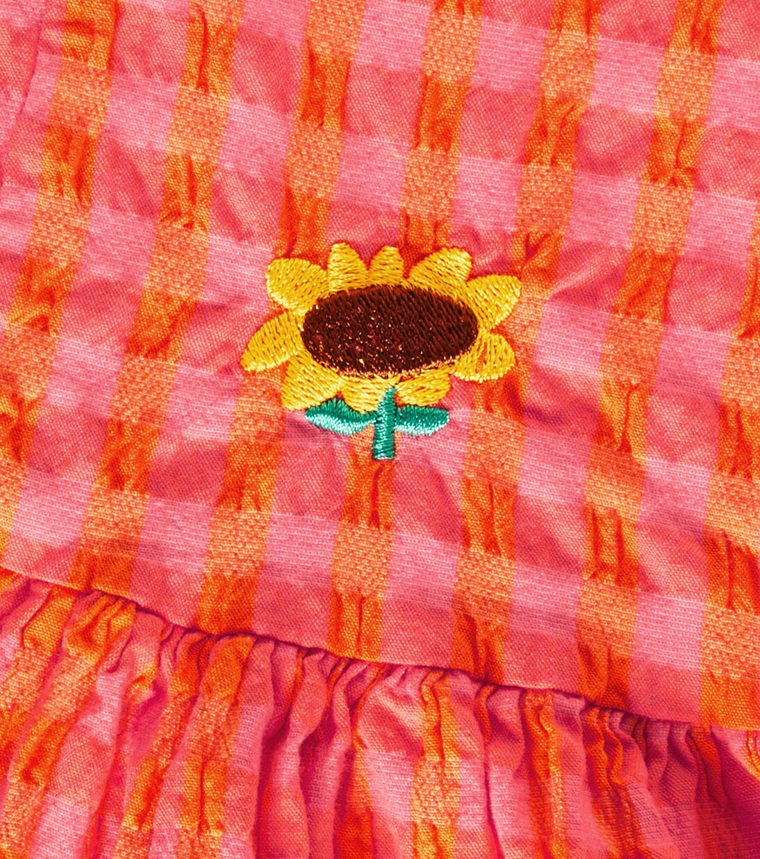 Checked cotton-blend dress | Bobo Choses