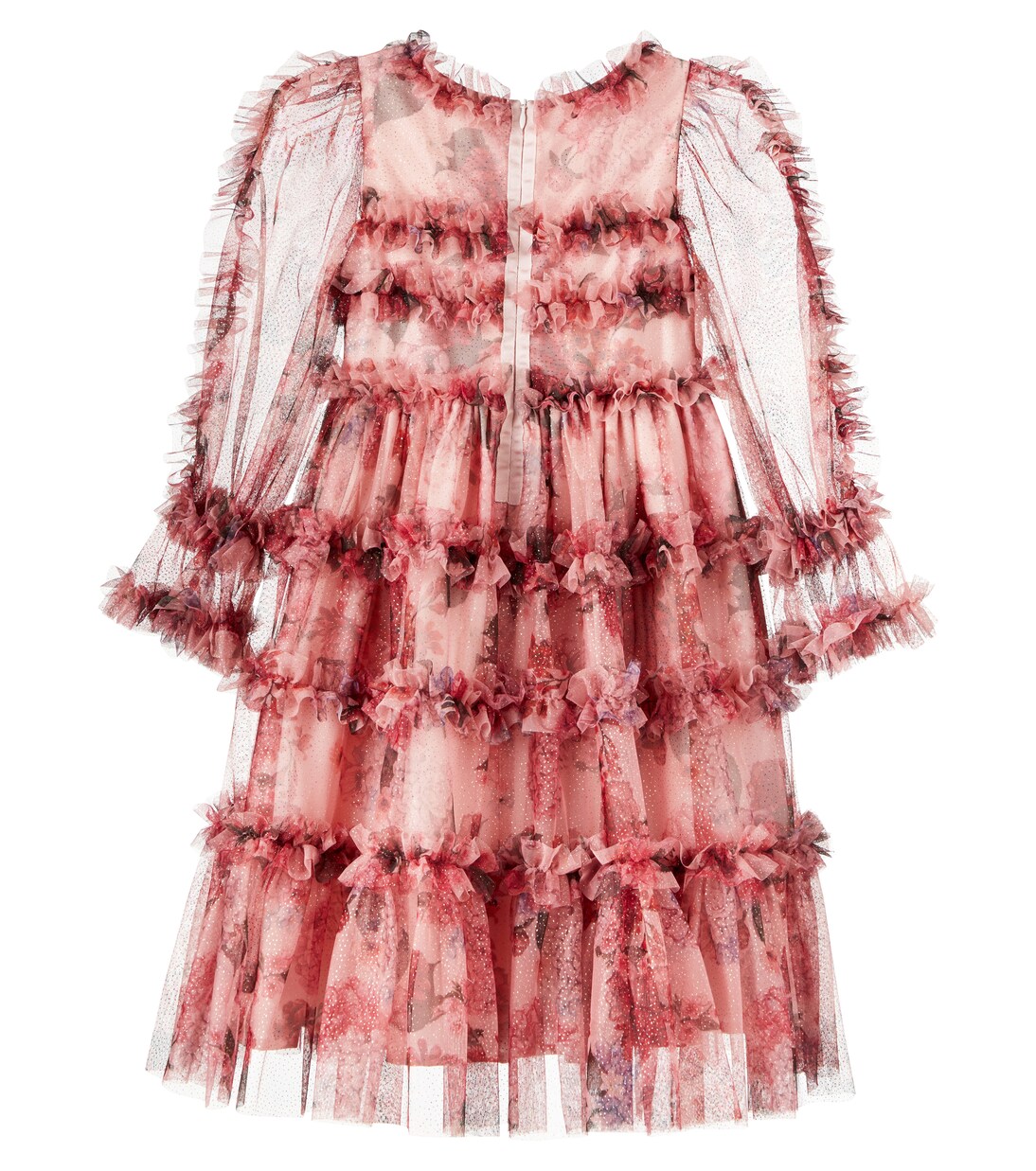 Ruffled floral tulle dress | Patachou