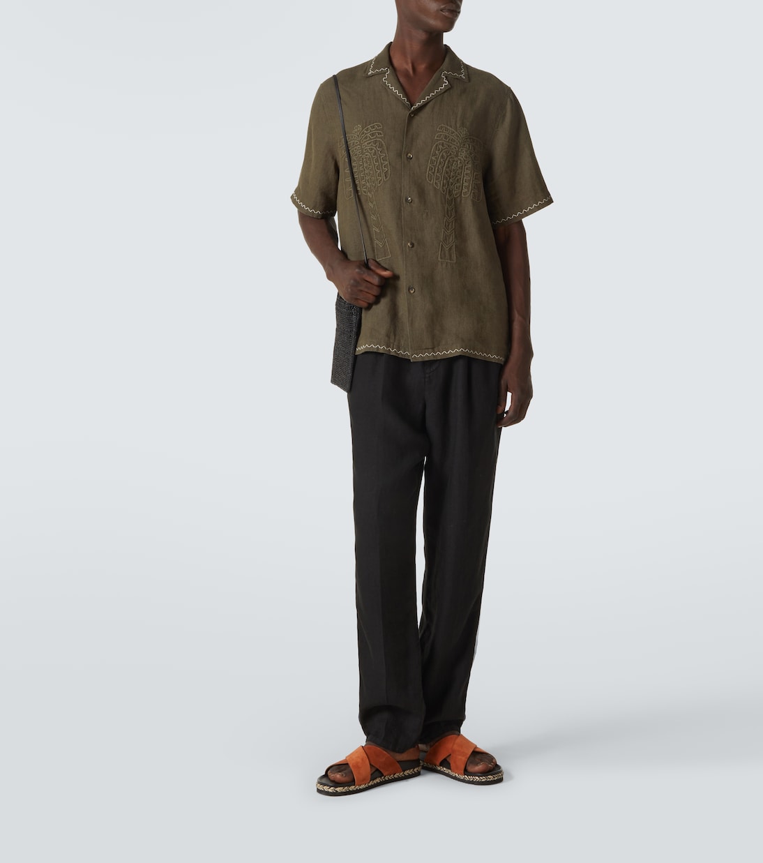 Chemise Flavio brodée en lin | Frescobol Carioca