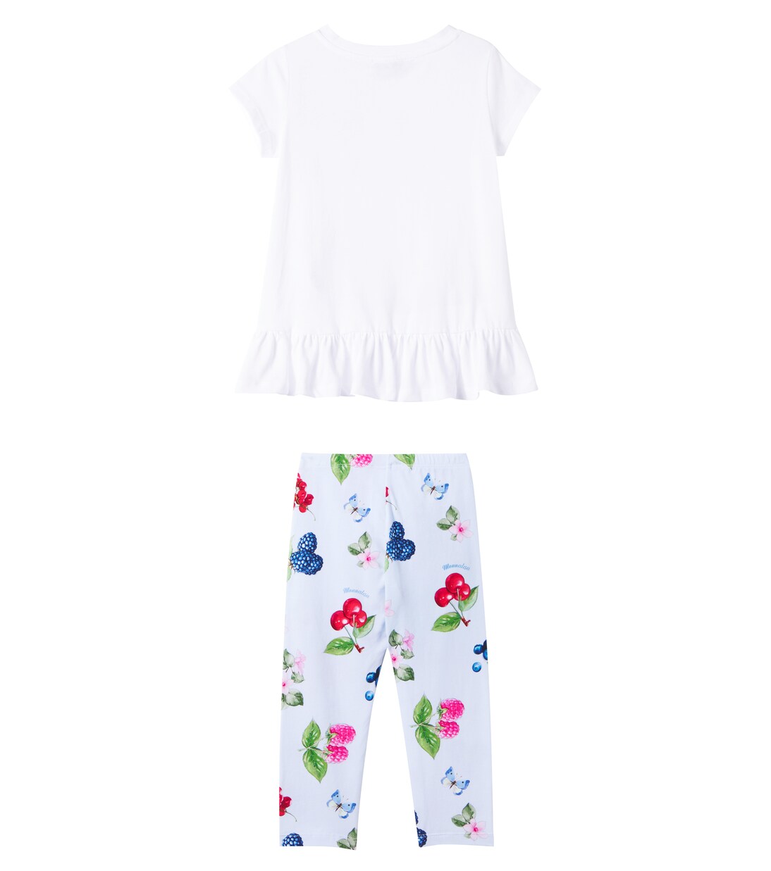 Printed cotton T-shirt and leggings set | Monnalisa