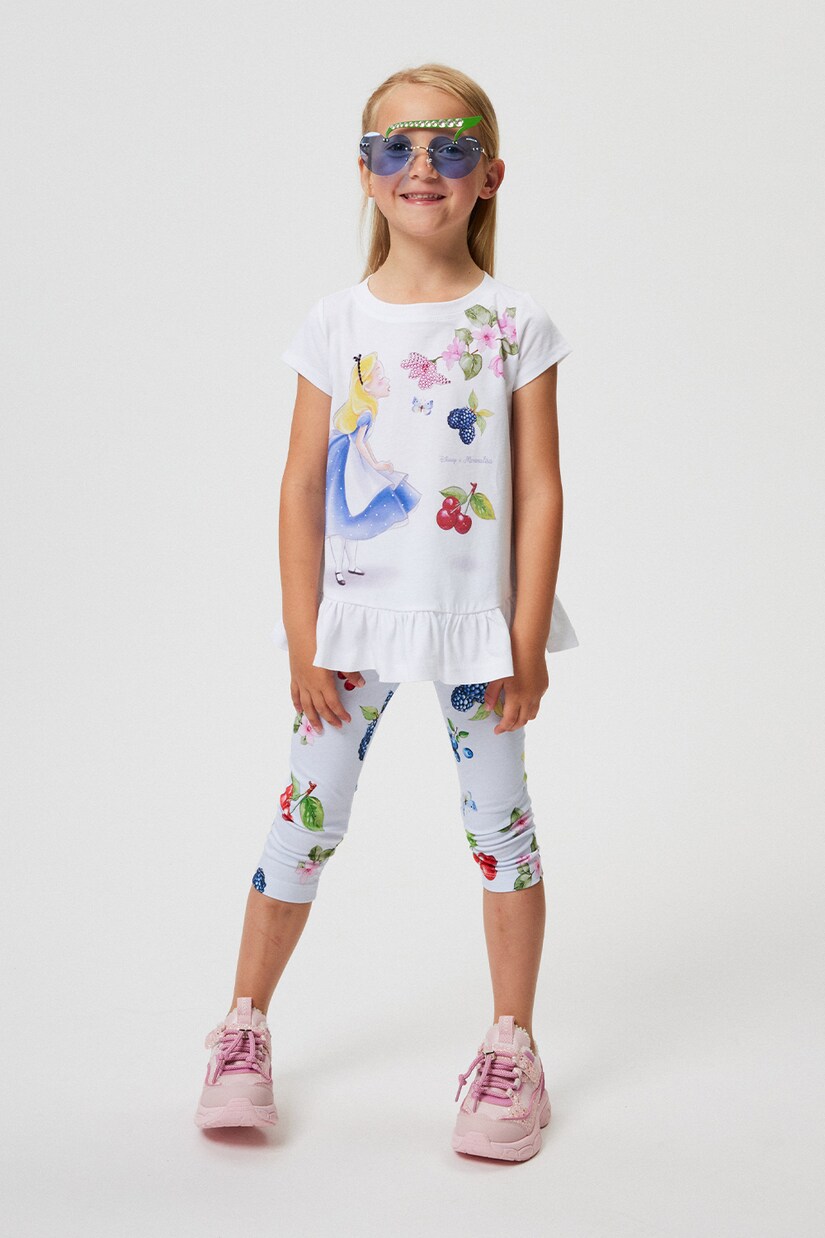 Printed cotton T-shirt and leggings set | Monnalisa