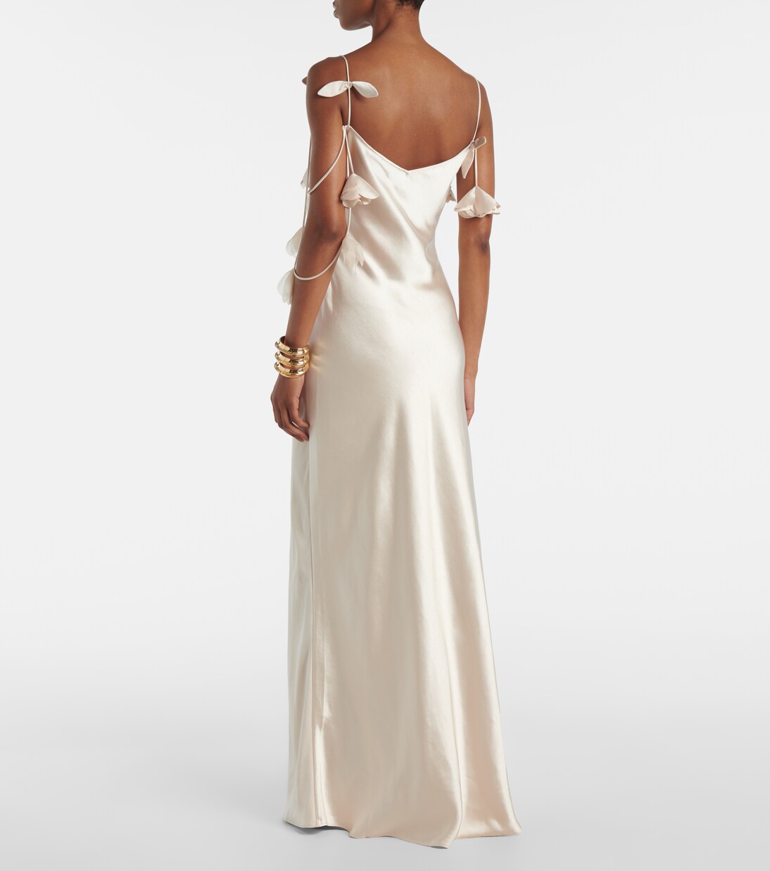 Robe de mariée en satin à fleurs | Self-Portrait