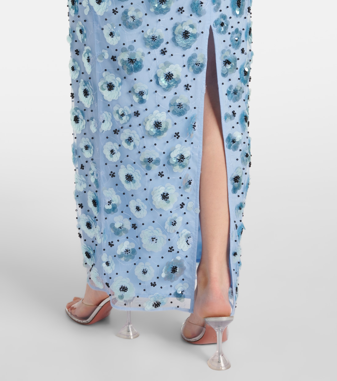 Floral embellished strapless gown | Rotate