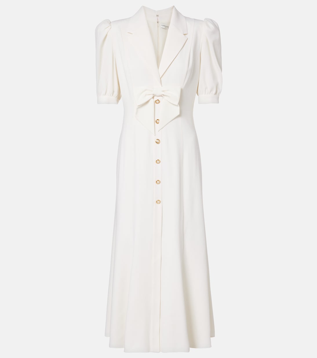 Robe midi en crêpe de laine mélangée | Alessandra Rich