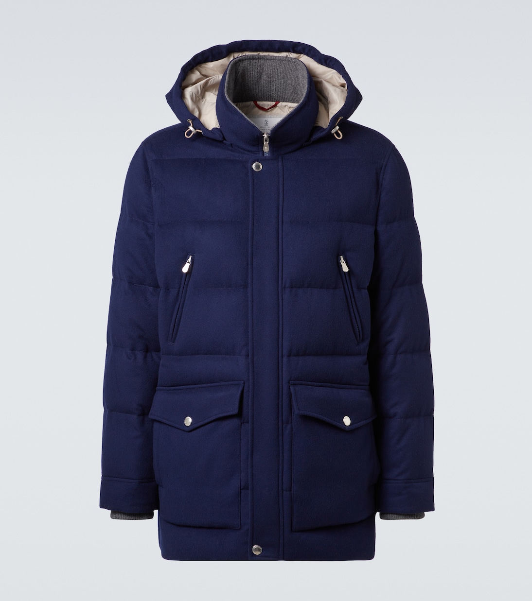 Wool flannel down jacket | Brunello Cucinelli