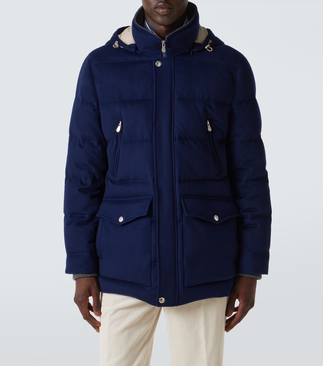 Wool flannel down jacket | Brunello Cucinelli