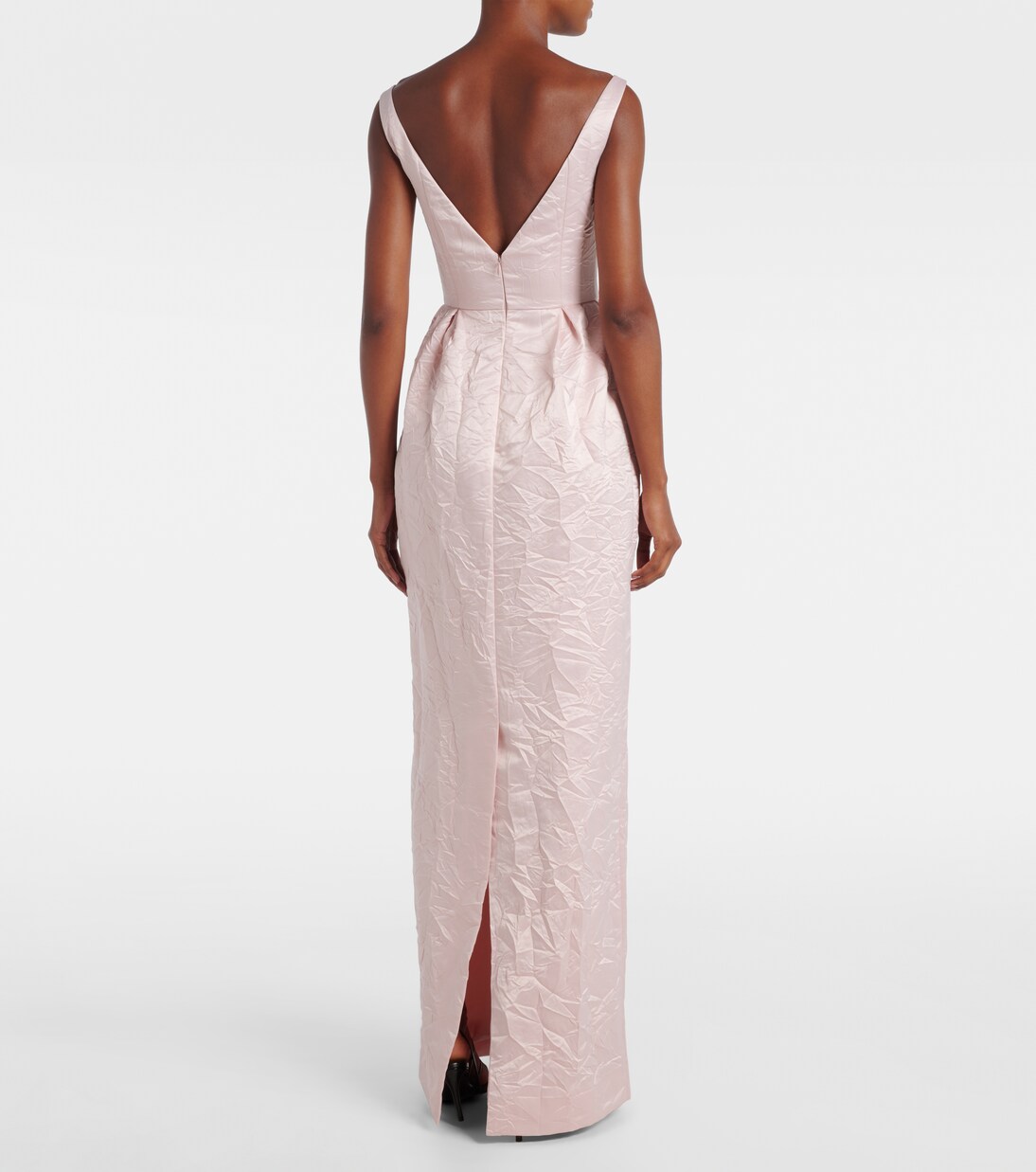 Vestido de fiesta de satén bordado | Erdem