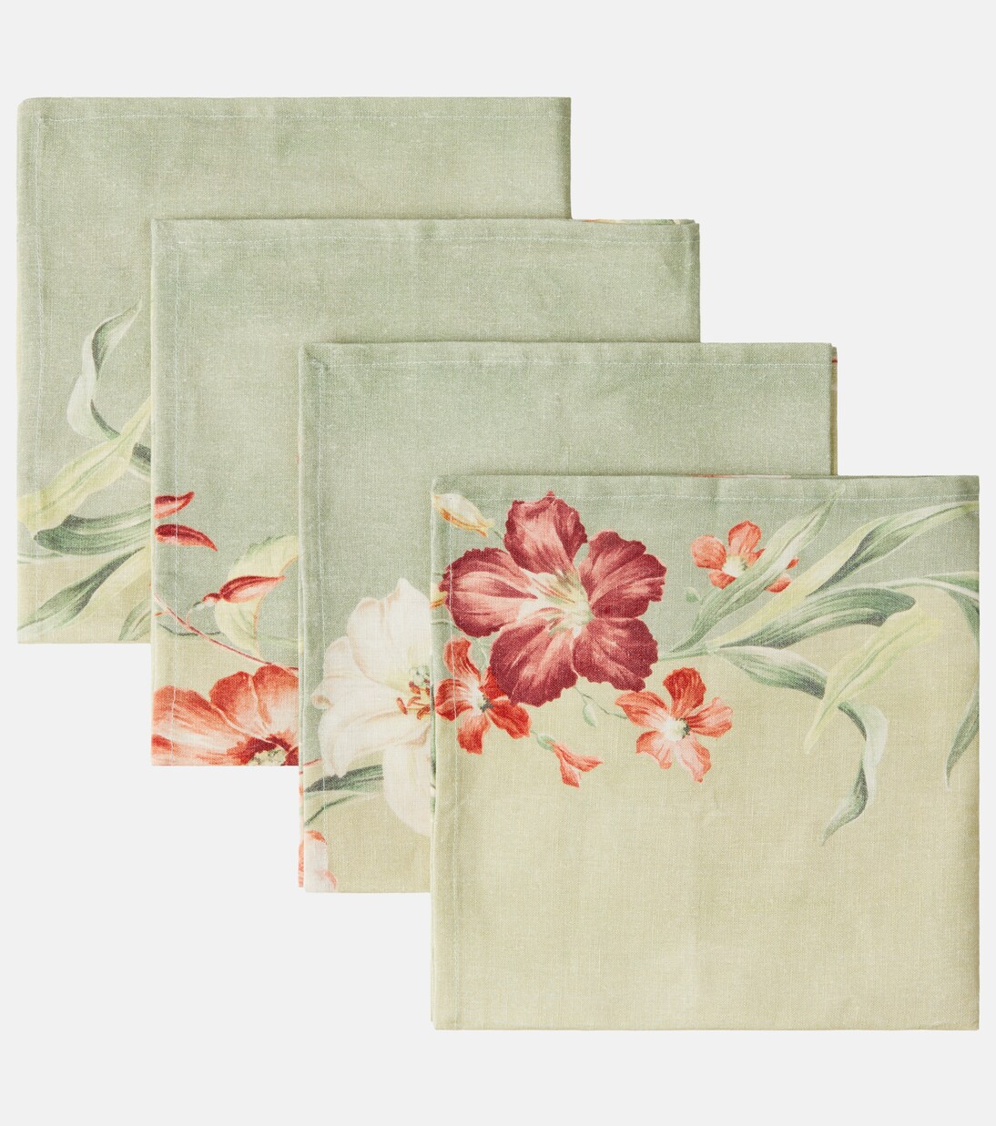 Ibiscus set of 4 linen napkins | Cabana
