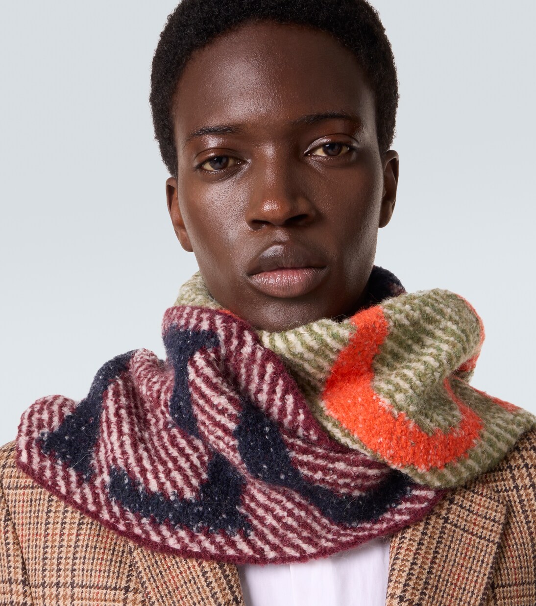 Fringed logo alpaca and wool-blend scarf | Loewe