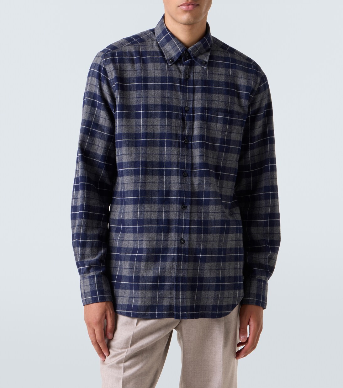 Checked cotton shirt | Slowear