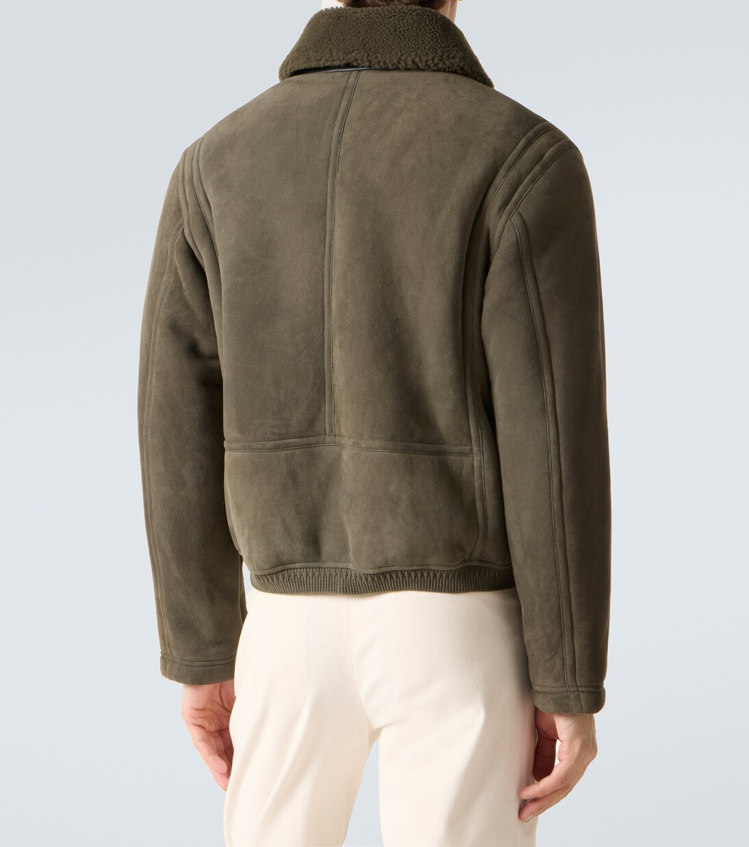 Shearling-lined suede blouson jacket | Berluti